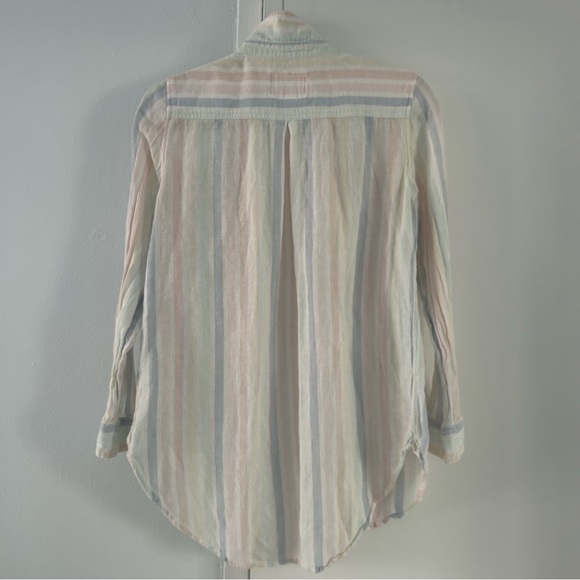RAILS Rainbow Pastel Button down Cotton shirt szS - Picture 7 of 8